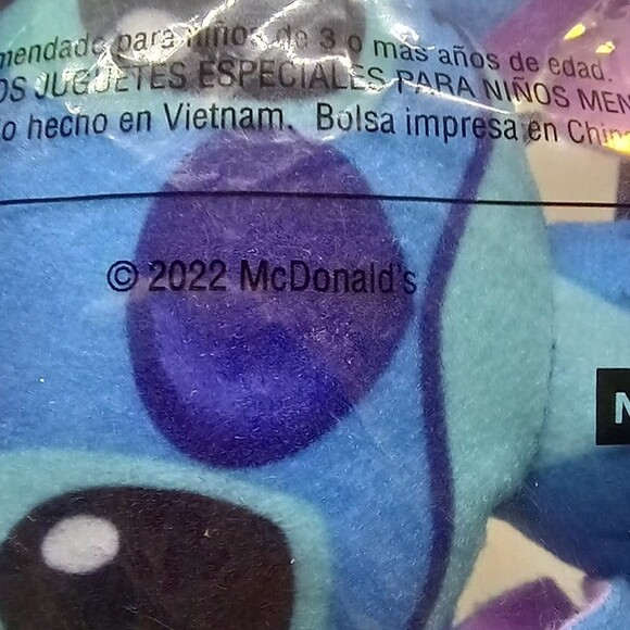 McDonald's Disney Stitch Happy Meal Toy-2022-#7 Sittin Stitch-New In Bag - Picture 3 of 5